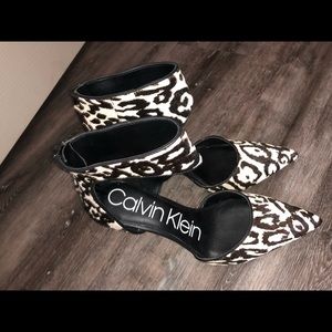 Calvin Klein calf fur stilettos size 8